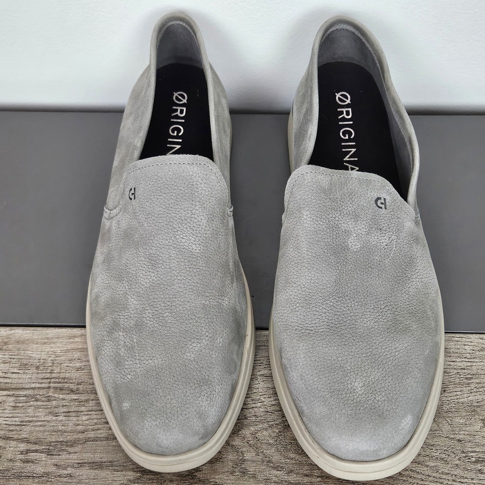 Cole Haan Mens Loafers Size 13 OriginalGrand Grey Nubuck Leather Slip On C39556 - Picture 7 of 11